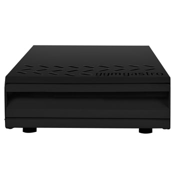 Szuflada na fusy z kawy - pojedyncza - 380 x 250 x 800 mm - z kołatką - czarna - Prime Gastro