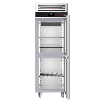Chłodziarka ze stali nierdzewnej PREMIUM - GN 2/1 - 700 litrów - z 2 szklanymi półdrzwiami - Prime Gastro
