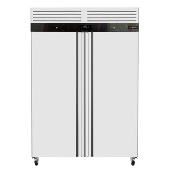 Chłodziarka ze stali nierdzewnej ECO - GN 2/1 - 1400 litrów - z 2 drzwiami ze stali nierdzewnej - wnętrze drzwi wykonane z tworzywa sztucznego - Prime Gastro