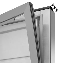 Zamrażarka ze stali nierdzewnej ECO - 1200 litrów - z 2 drzwiami - wewnętrzne drzwi z tworzywa sztucznego