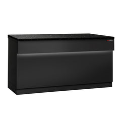 TORONTO checkout counter - 1800 mm - black front panel - black granite kitchen worktop