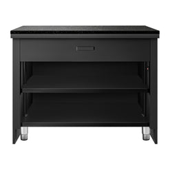 Lada kasowa TORONTO - 900 mm - czarny panel przedni - blat roboczy kuchenny z czarnego granitu