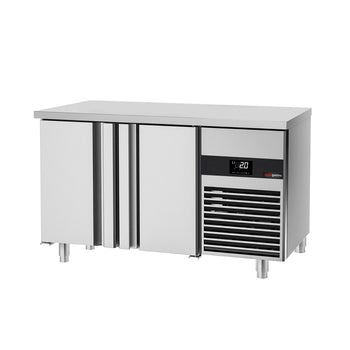 Stół chłodniczy PREMIUM - 1400x700 mm - z 2 drzwiami - włącznie z deską do krojenia czerwony - Prime Gastro