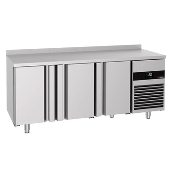 Stół Chłodniczy PREMIUM - 1865x700 mm - z 3 drzwiami & panelem tylnym - Prime Gastro