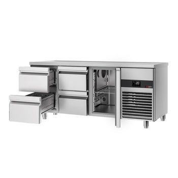 Stół chłodniczy PREMIUM - 1865x700 mm - z 1 drzwiami & 4 szufladami - Prime Gastro
