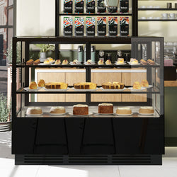 Witryny ekspozycyjne na ciasta - 1500 mm - z oświetleniem LED & 2 półkami