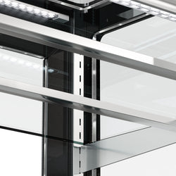 Witryna ekspozycyjna na ciasta MADRID - 1500 mm - z oświetleniem LED, 3 półki - czarna matowa