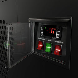 Witryna ekspozycyjna na ciasta MADRID - 1000 mm - z oświetleniem LED & 2 półkami - czarna matowa