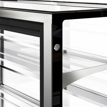 Witryny ekspozycyjne na ciasta - 1200 mm - z oświetleniem LED & 2 półkami - Prime Gastro