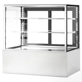 Witryny ekspozycyjne na ciasta - 1200 mm - z oświetleniem LED & 2 półkami - Prime Gastro