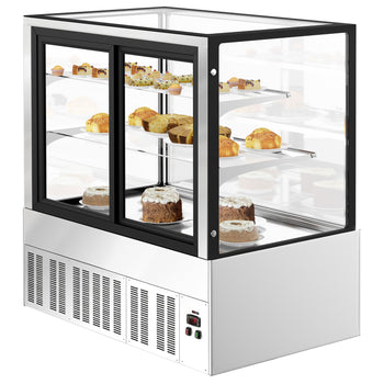 Witryny ekspozycyjne na ciasta - 1200 mm - z oświetleniem LED & 2 półkami - Prime Gastro