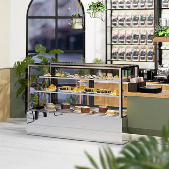 Witryny ekspozycyjne na ciasta - 1800 mm - z oświetleniem LED & 2 półkami - Prime Gastro