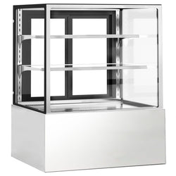 Witryny ekspozycyjne na ciasta - 900 mm - z oświetleniem LED - 2 półki