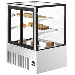 Witryny ekspozycyjne na ciasta - 900 mm - z oświetleniem LED - 2 półki