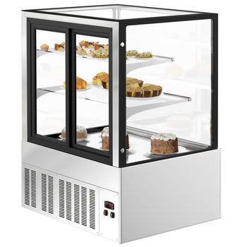 Witryny ekspozycyjne na ciasta - 900 mm - z oświetleniem LED - 2 półki - Prime Gastro