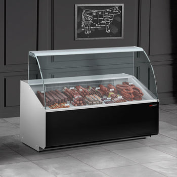 Lada chłodnicza - 1300 mm - Panel przedni w kolorze czarnym - Prime Gastro