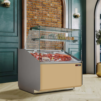 Lada chłodnicza - 1000 mm - Beżowy panel przedni - Prime Gastro