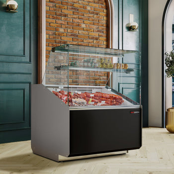 Lada chłodnicza - 1000 mm - Panel przedni w kolorze czarnym - Prime Gastro