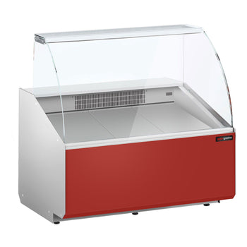 Lada chłodnicza - 1000 mm - Ciemnoczerwony panel przedni - Prime Gastro