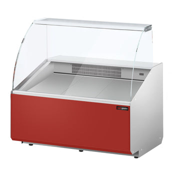 Lada chłodnicza - 1000 mm - Ciemnoczerwony panel przedni - Prime Gastro