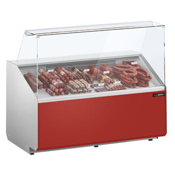 Lada chłodnicza - 1300 mm - Ciemnoczerwony panel przedni - Prime Gastro