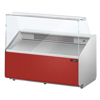 Lada chłodnicza - 1300 mm - Ciemnoczerwony panel przedni - Prime Gastro