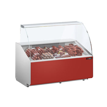 Lada chłodnicza - 1300 mm - Ciemnoczerwony panel przedni - Prime Gastro