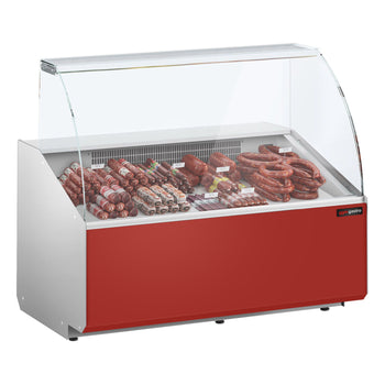 Lada chłodnicza - 1300 mm - Ciemnoczerwony panel przedni - Prime Gastro