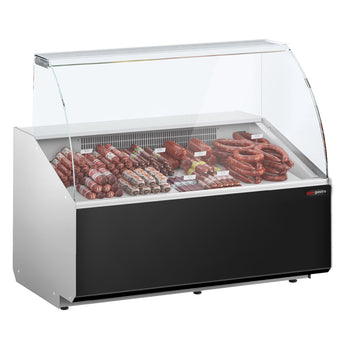 Lada chłodnicza - 1300 mm - Panel przedni w kolorze czarnym - Prime Gastro