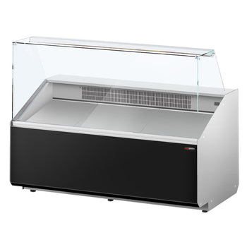 Lada chłodnicza - 1600 mm - Panel przedni w kolorze czarnym - Prime Gastro