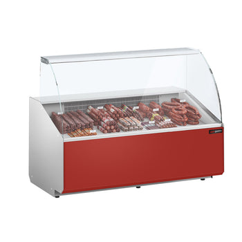 Lada chłodnicza - 1600 mm - Ciemnoczerwony panel przedni - Prime Gastro