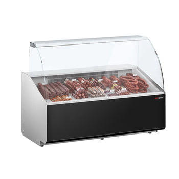 Lada chłodnicza - 1600 mm - Panel przedni w kolorze czarnym - Prime Gastro