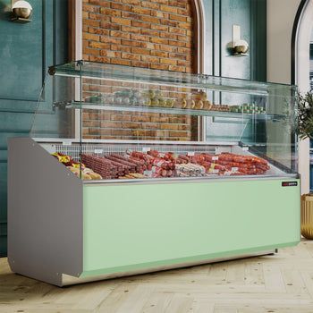 Lada chłodnicza - 2500mm - 650 Watt - Standard z czarnym panelem przednim - Prime Gastro