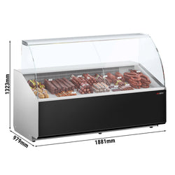 Lada chłodnicza - 1900 mm - Panel przedni w kolorze czarnym