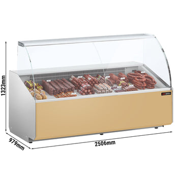 Lada chłodnicza - 2500 mm - Beżowy panel przedni - Prime Gastro