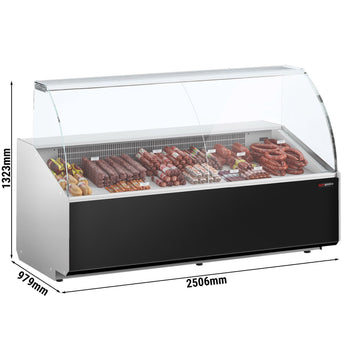 Lada chłodnicza - 2500 mm - Panel przedni w kolorze czarnym - Prime Gastro