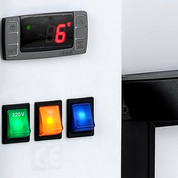 Lada chłodnicza - 1300 mm - Panel przedni w kolorze czarnym - Prime Gastro