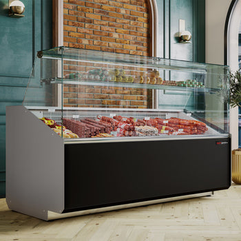 Lada chłodnicza - 2500 mm - Panel przedni w kolorze czarnym - Prime Gastro