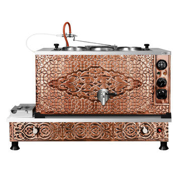 Gazowy & elektryczny miedziany czajnik do herbaty - 940 mm - 33 litry - Prime Gastro