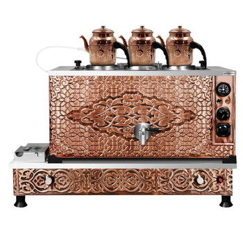 Gazowy & elektryczny miedziany czajnik do herbaty - 940 mm - 33 litry - Prime Gastro