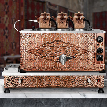 Gazowy & elektryczny miedziany czajnik do herbaty - 940 mm - 33 litry - Prime Gastro