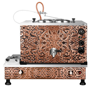 Gazowy & elektryczny miedziany czajnik do herbaty - 770 mm - 22 litry - Prime Gastro