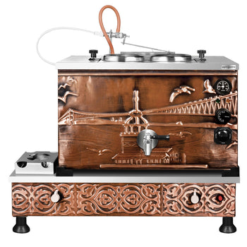 Gazowy & elektryczny miedziany czajnik do herbaty - 770 mm - 22 litry - Istanbul Design - Prime Gastro