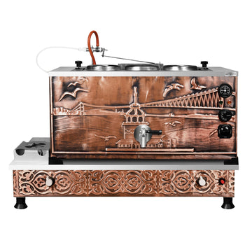 Gazowy & elektryczny miedziany czajnik do herbaty - 940 mm - 33 litry - Istanbul Design - Prime Gastro