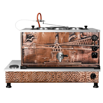 Elektryczny miedziany czajnik do herbaty - 940 mm - 33 litry - Istanbul Design - Prime Gastro