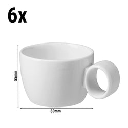 (6 sztuk) LUX - Filiżanka do kawy Maastricht - 160ml - kość słoniowa