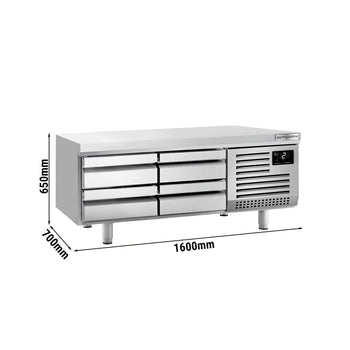 Podstawa chłodnicza Premium PLUS - 1600 mm - 170 litrów - 4 szuflady - Prime Gastro