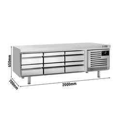 Podstawa chłodnicza Premium PLUS - 2000 mm - 310 litrów - 6 szuflad