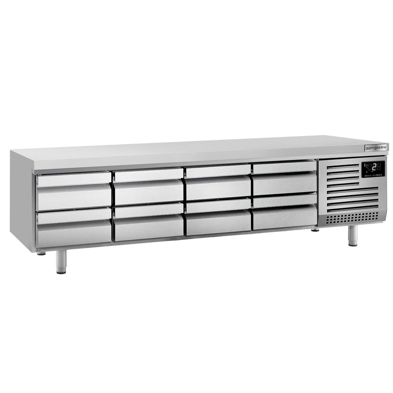 Podstawa chłodnicza PREMIUM PLUS - 2400 mm - 435 litrów - 8 szuflad