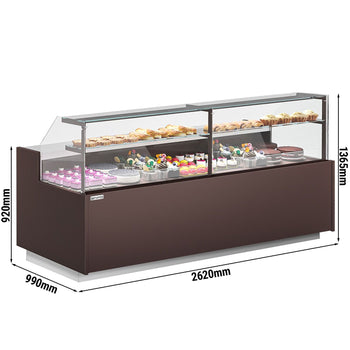 Witryna cukiernicza - 2620mm - 2 półki - Prime Gastro